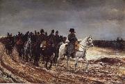 Jean-Louis-Ernest Meissonier Napoleon on the expedition of 1814 oil painting